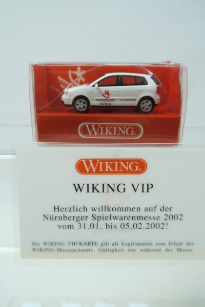 Wiking Spielwarenmesse 2002 VW Polo Werbemodell mit VIP Karte OVP 1:87 149800