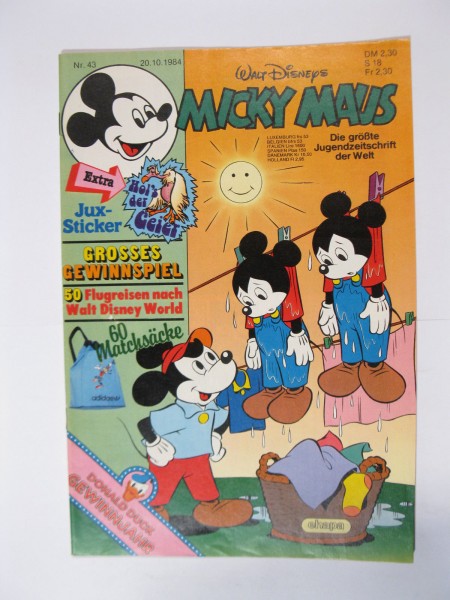 Micky Maus 1984/43 Originalheft vom 20.10.84 im Z (1). 78099