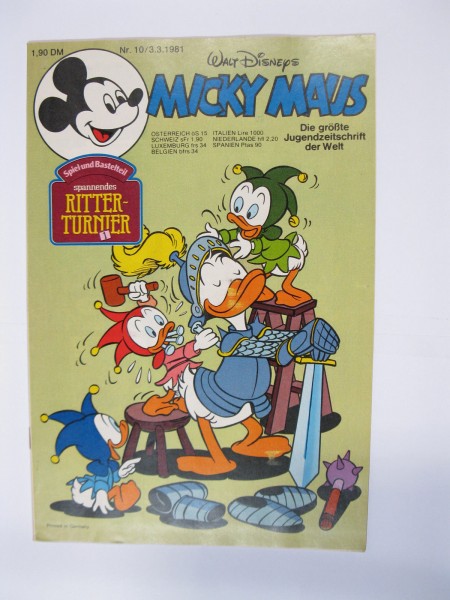 Micky Maus 1981/10 Originalheft vom 3.3.81 in Z (1) 54652