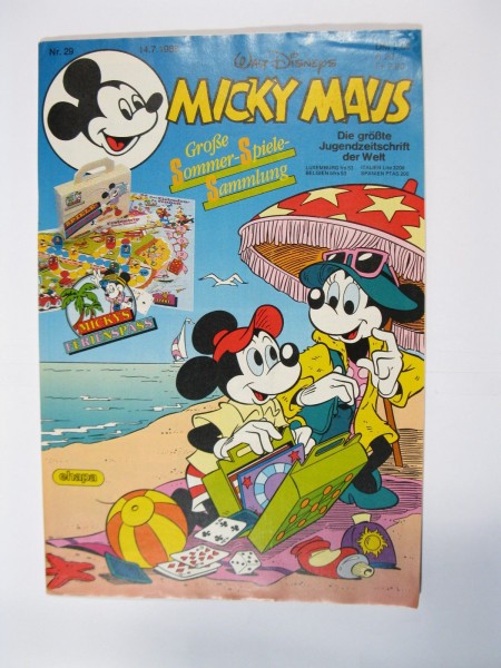 Micky Maus 1988/29 Originalheft vom 14.7.88 in Z (1-2) 55033