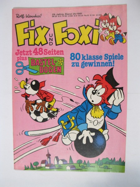 Fix und Foxi 29. Jhrg. 1981/26 + Beilage Kauka Pabel im Z (1). 79733
