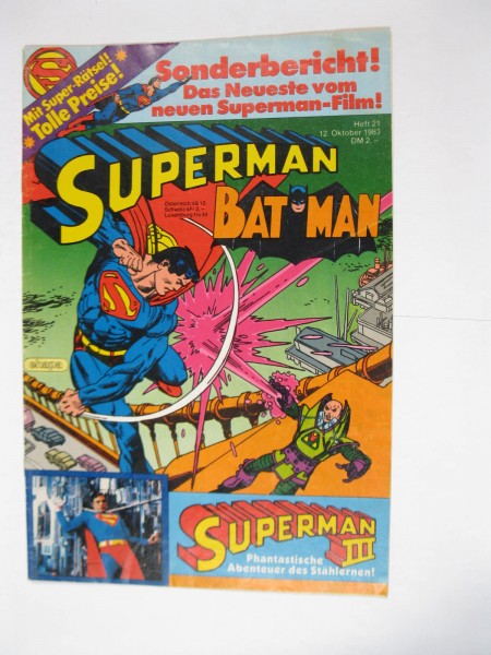 Superman Comic 1983/21 Ehapa im Zustand (1-2/2). 114341