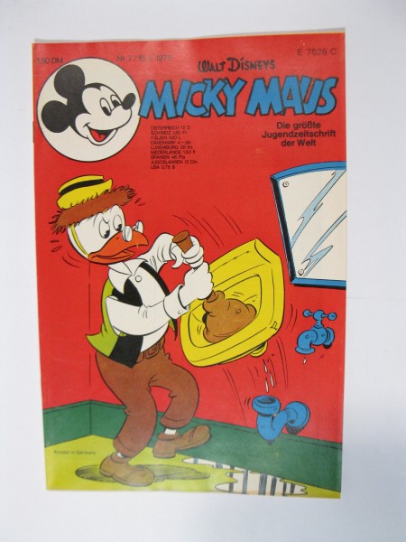 Micky Maus 1975/ 7 Originalheft vom 15.2.75 im Z (0-1). 75911