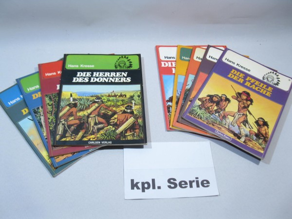 Indianer Nr. 1-9 kpl. Serie v. Kresse Carlsen / Feest 135041
