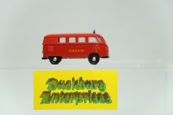 Brekina 1:87 3131 VW T1 Bus Bulli Feuerwehr Falck Dänemark rot in OVP 173921