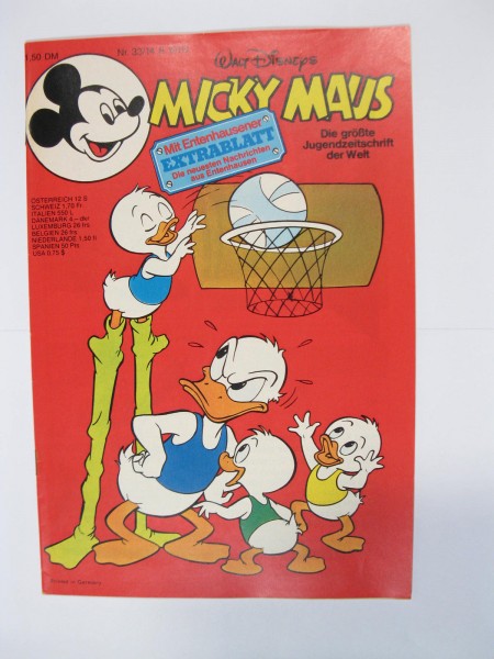 Micky Maus 1976/33 Originalheft vom 14.8.76 in Z (1 oS) 54411