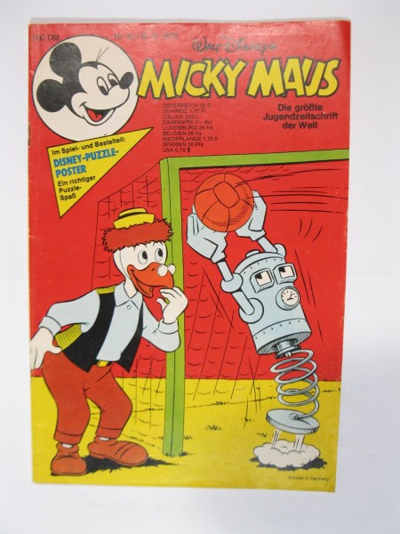 Micky Maus 1976/42 Originalheft vom 16.10.76 im Z (1-2). 77351
