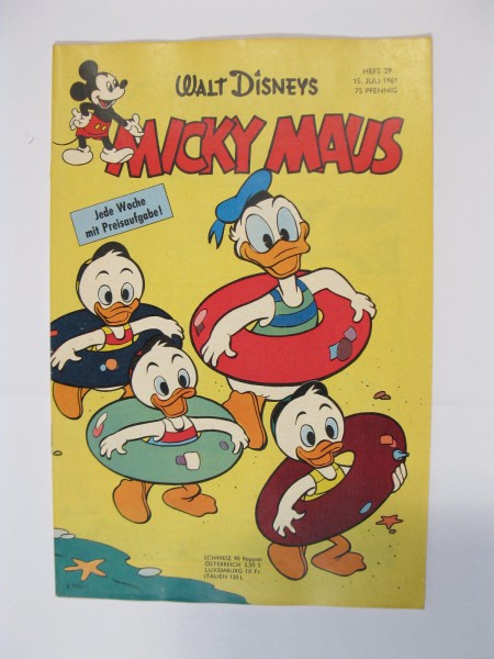Micky Maus 1961/29 Originalheft vom 15.7.61 in Z (1 oS) 53893