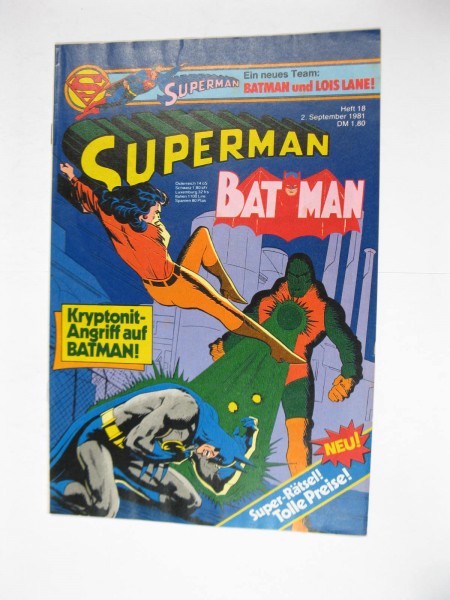 Superman Comic 1981/18 Ehapa im Zustand (1/1-2). 114231