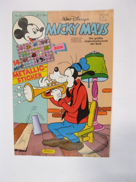Micky Maus 1985/22 Originalheft vom 25.5.85 in Z (1-2) 72575