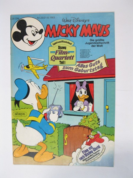 Micky Maus 1983/25 Originalheft vom 21.6.83 im Z (1). 77983