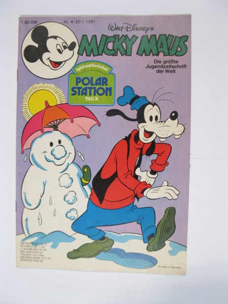 Micky Maus 1981/ 4 Originalheft vom 20.1.81 im Z (1). 77747