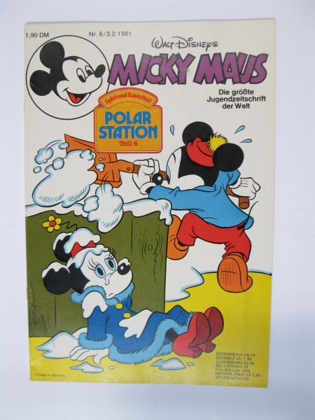 Micky Maus 1981/ 6 Originalheft vom 3.2.81 in Z (1-2) 54648