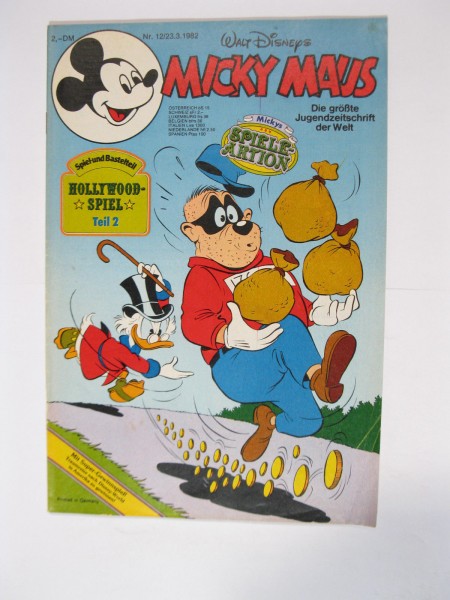 Micky Maus 1982/12 Originalheft vom 23.3.82 im Z (1-2). 77857
