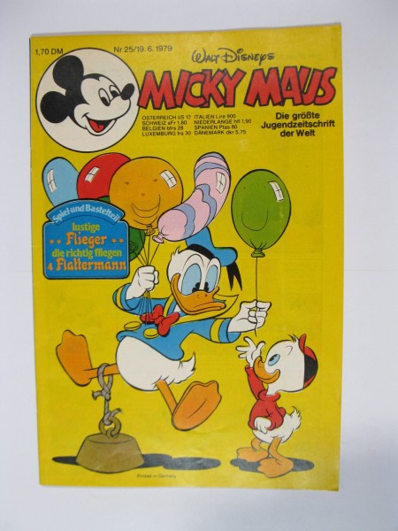 Micky Maus 1979/25 Originalheft vom 19.6.79 im Z (1). 77579