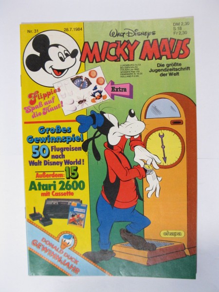 Micky Maus 1984/31 Originalheft vom 28.7.84 im Z (1/1-2). 78079