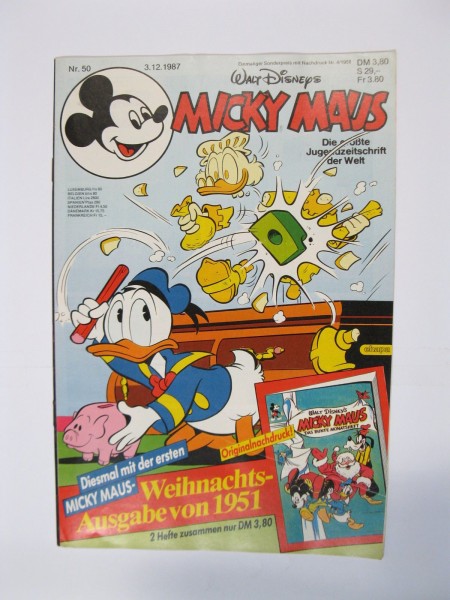 Micky Maus 1987/50 Originalheft vom 3.12.87 in Z (1-2) 55006