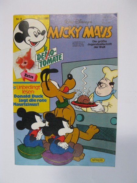 Micky Maus 1985/ 9 Originalheft vom 23.2.85 in Z (1-2) 54860