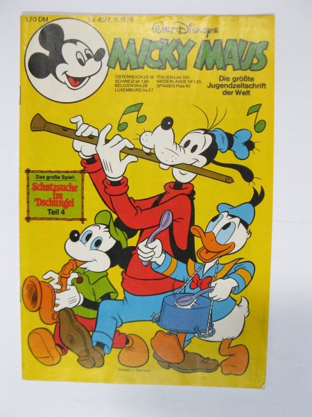 Micky Maus 1978/45 Originalheft vom 7.11.78 im Z (1-2). 77537