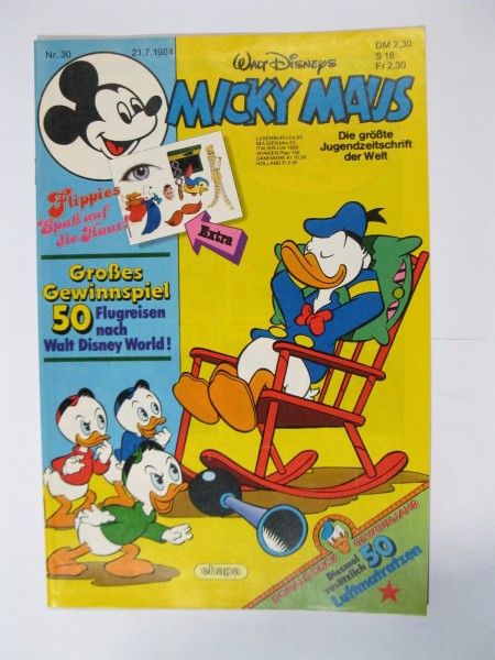 Micky Maus 1984/30 Originalheft vom 21.7.84 im Z (1/1-2). 78077