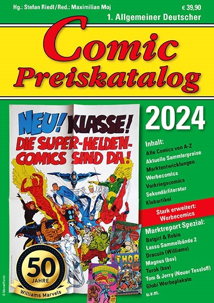 Comic Preiskatalog 2024 Sc Preise für Micky Maus, Sigurd, Nick, Superman
