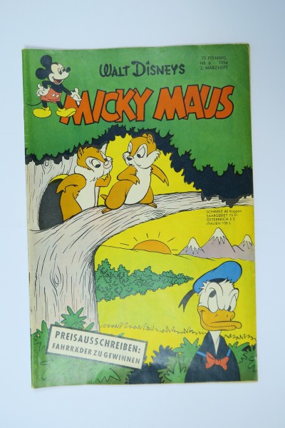 Micky Maus 1956/ 6 vom März 1956 Ehapa im Zustand (2 oS). 142967