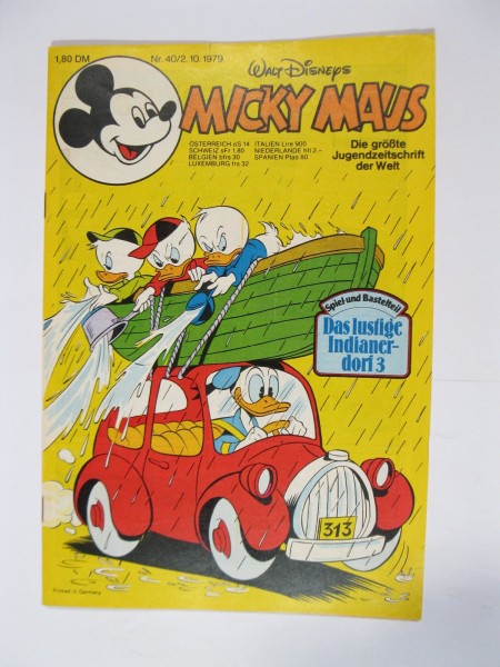 Micky Maus 1979/40 Originalheft vom 2.10.79 im Z (1-2). 77607
