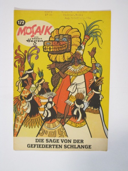Mosaik DDR Comic Nr. 172 Vlg. Junge Welt im Zustand (1-2/2). 64903
