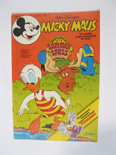 Micky Maus 1982/27 Originalheft vom 6.7.82 im Z (1/1-2). 77887