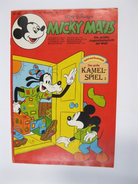 Micky Maus 1981/31 Originalheft vom 28.7.81 in Z (1-2) 54673