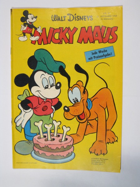 Micky Maus 1958/37 Originalheft vom 20.9.58 in Z (1-2). 62315