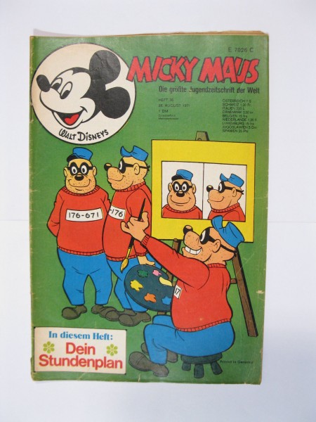 Micky Maus 1971/35 Originalheft vom 28.8.71 in Z (2) 55502
