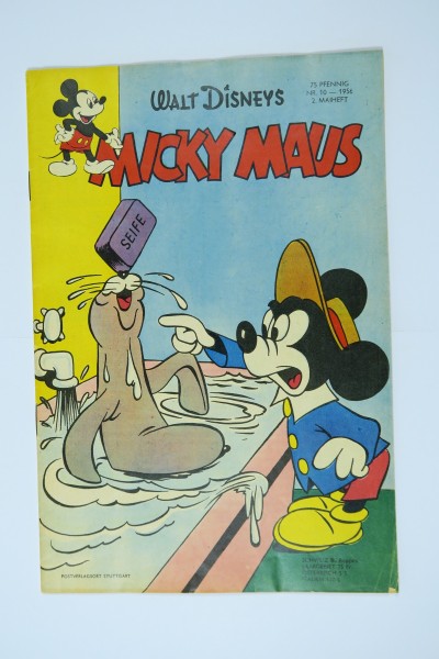 Micky Maus 1956/10 Originalheft vom Mai 1956 in Z (1-2/2 oS) 57262