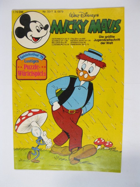 Micky Maus 1979/32 Originalheft vom 7.8.79 im Z (1-2). 77589